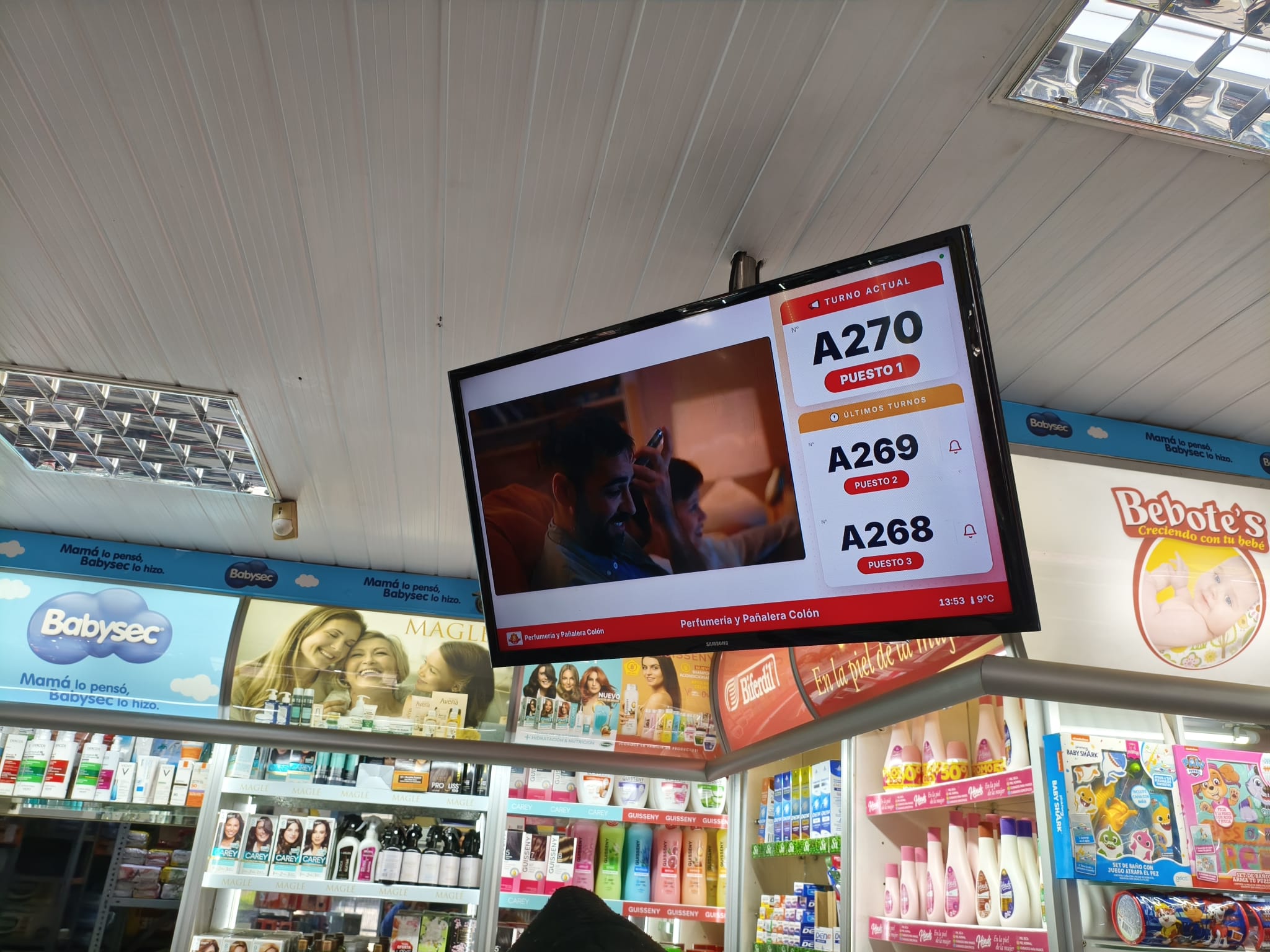 Pantalla de turnos